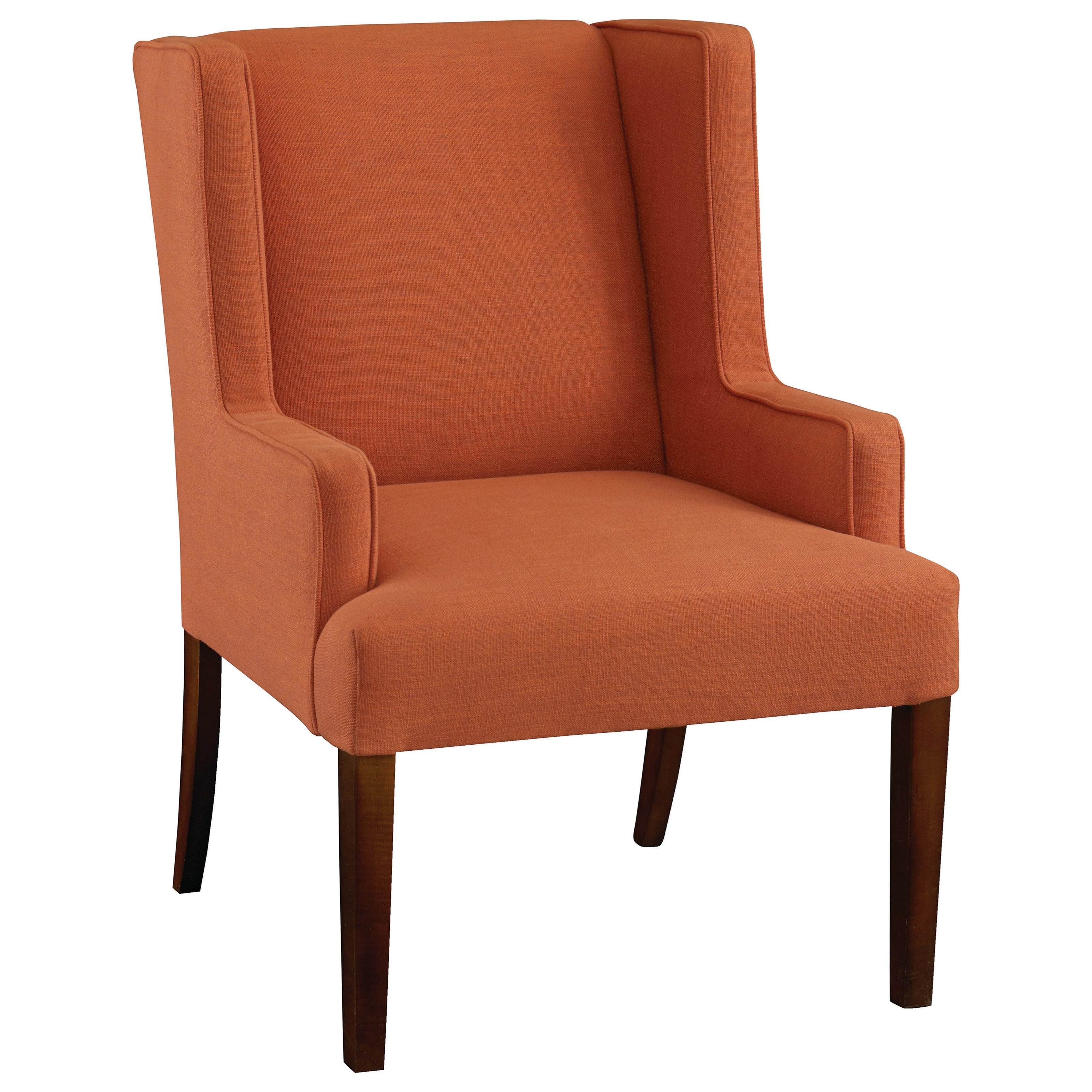 Bassett Albert Transitional Winged Arm Chair with Tapered Legs Find